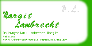 margit lambrecht business card